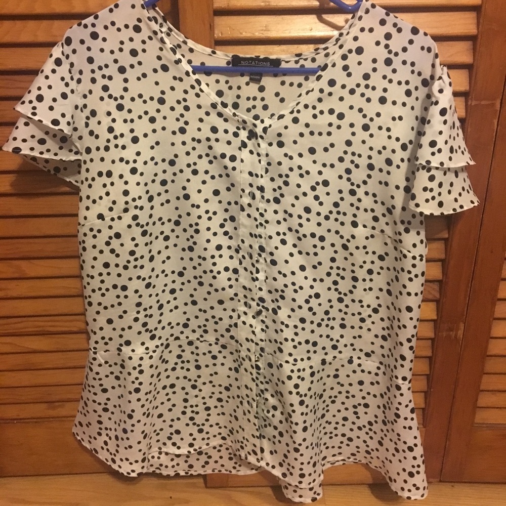 Notations button down shirt